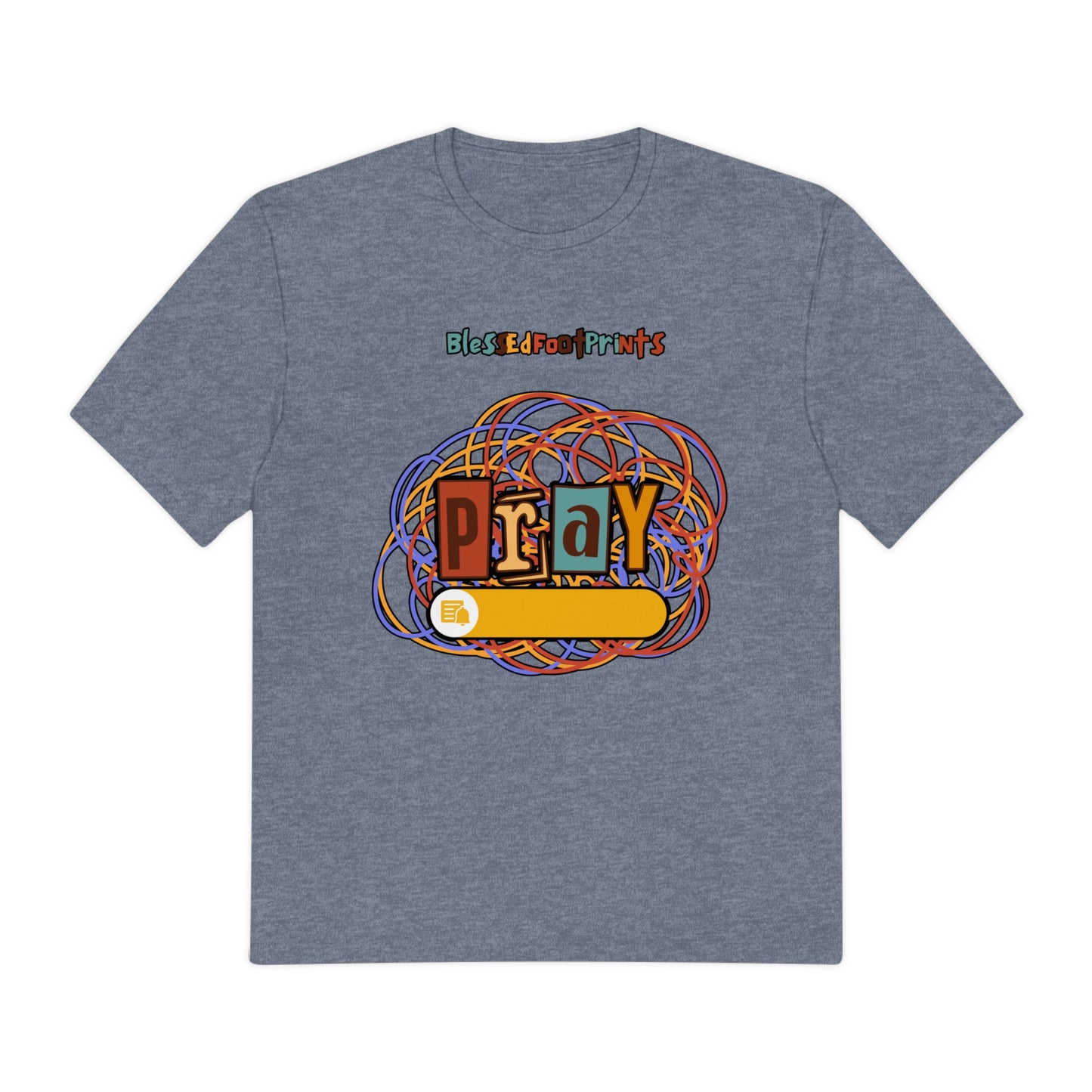 Vibrant "Pray" Tee with Captivating Abstract Background