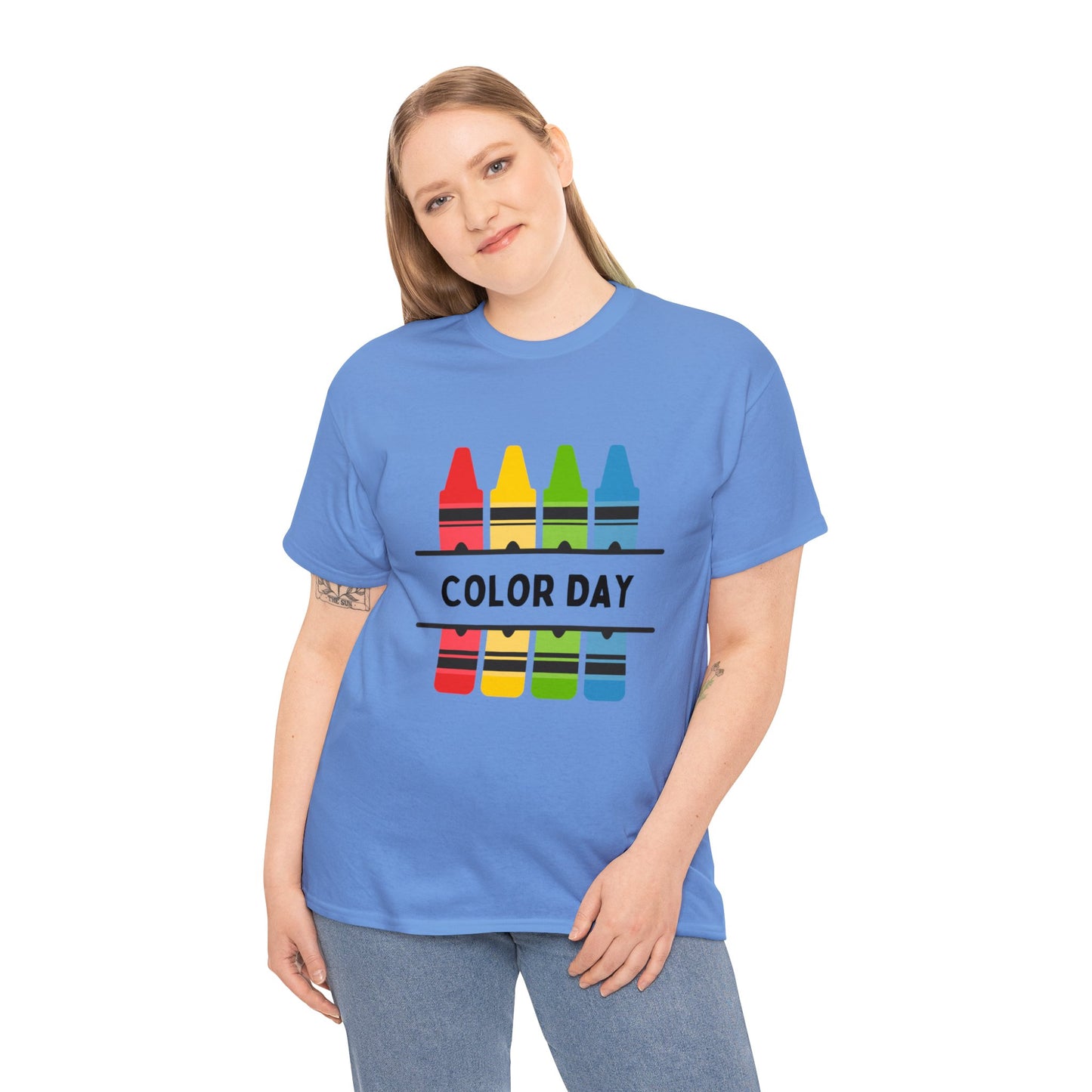 Color Day Unisex Heavy Cotton Tee Inspire Learning and Fun for Teachers and Children