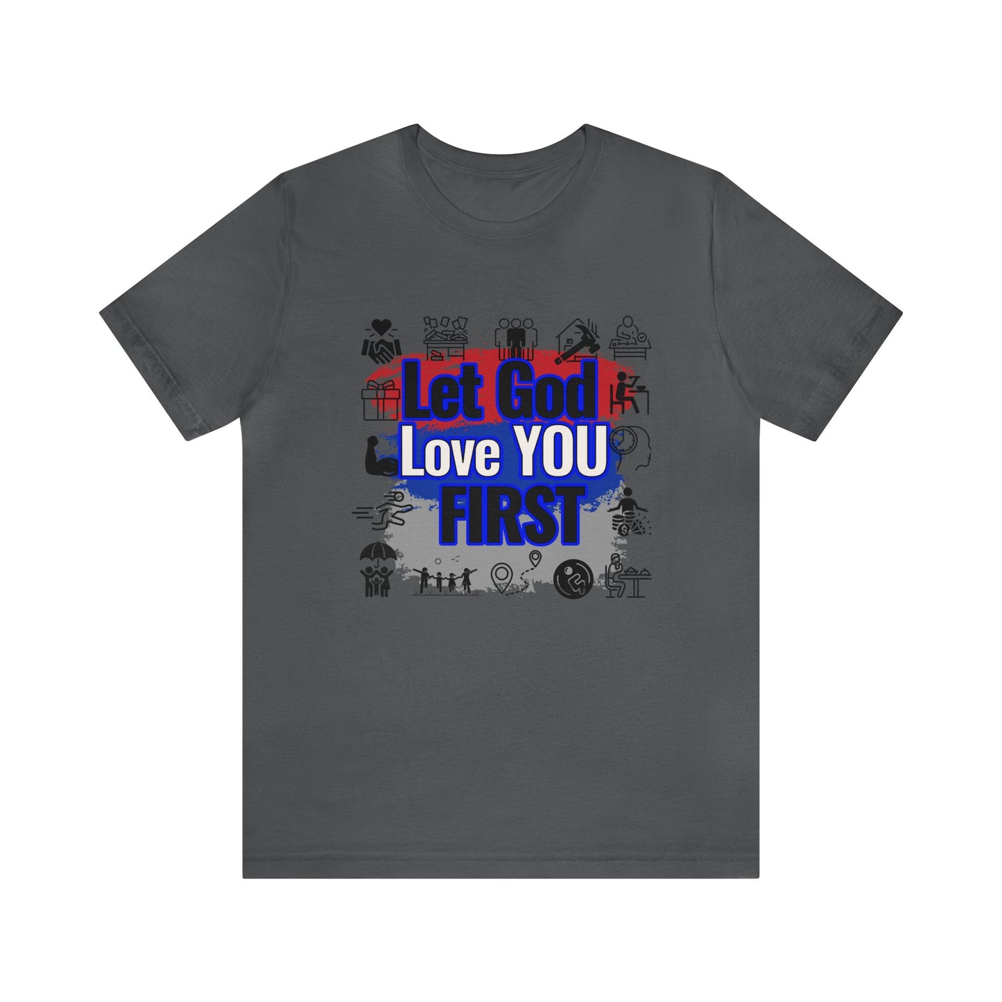 God's Love First Soft Cotton Tee | Quality Print Lightweight Fabric | Breathable 100% Airlume Combed Cotton