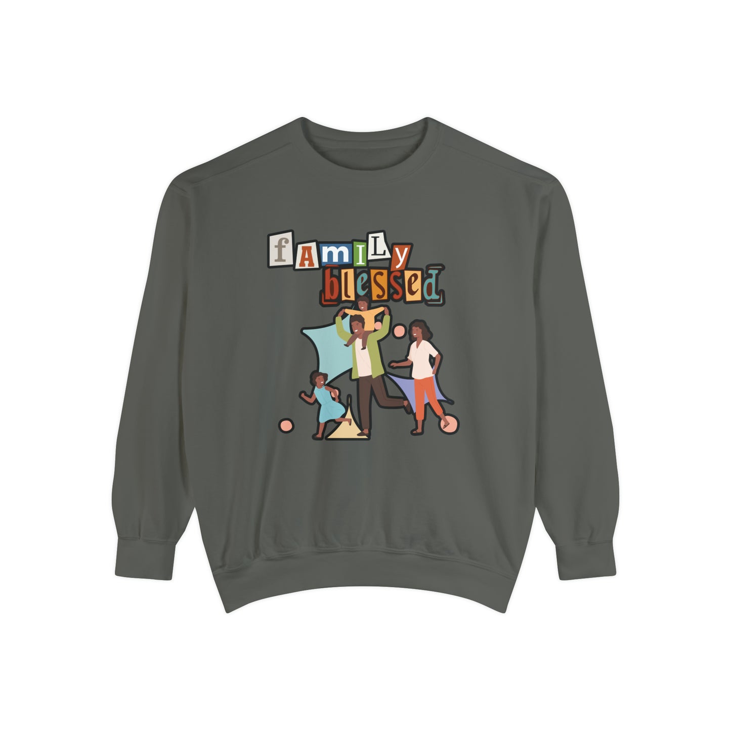 Celebrate Family Unity: Blessed Family Unisex Garment-Dyed Sweatshirt