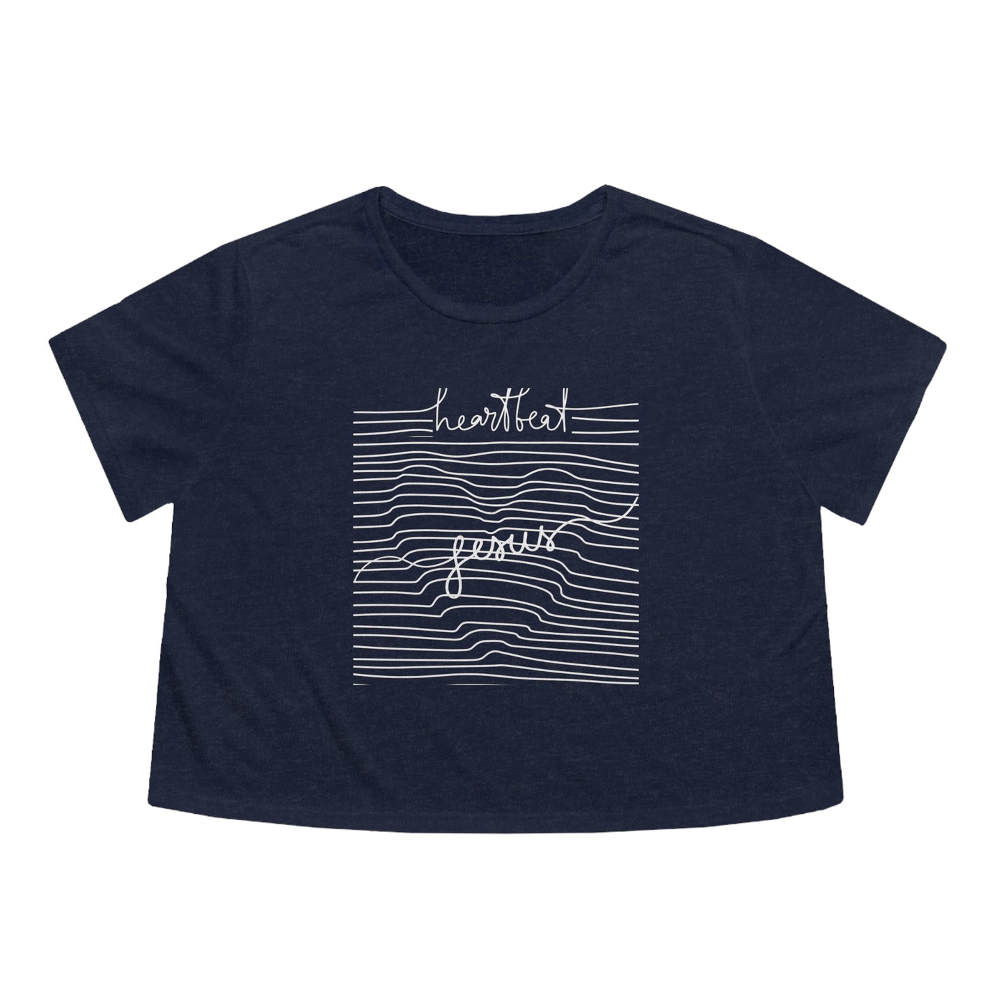 Jesus Heartbeat Women's Flowy Cropped Tee