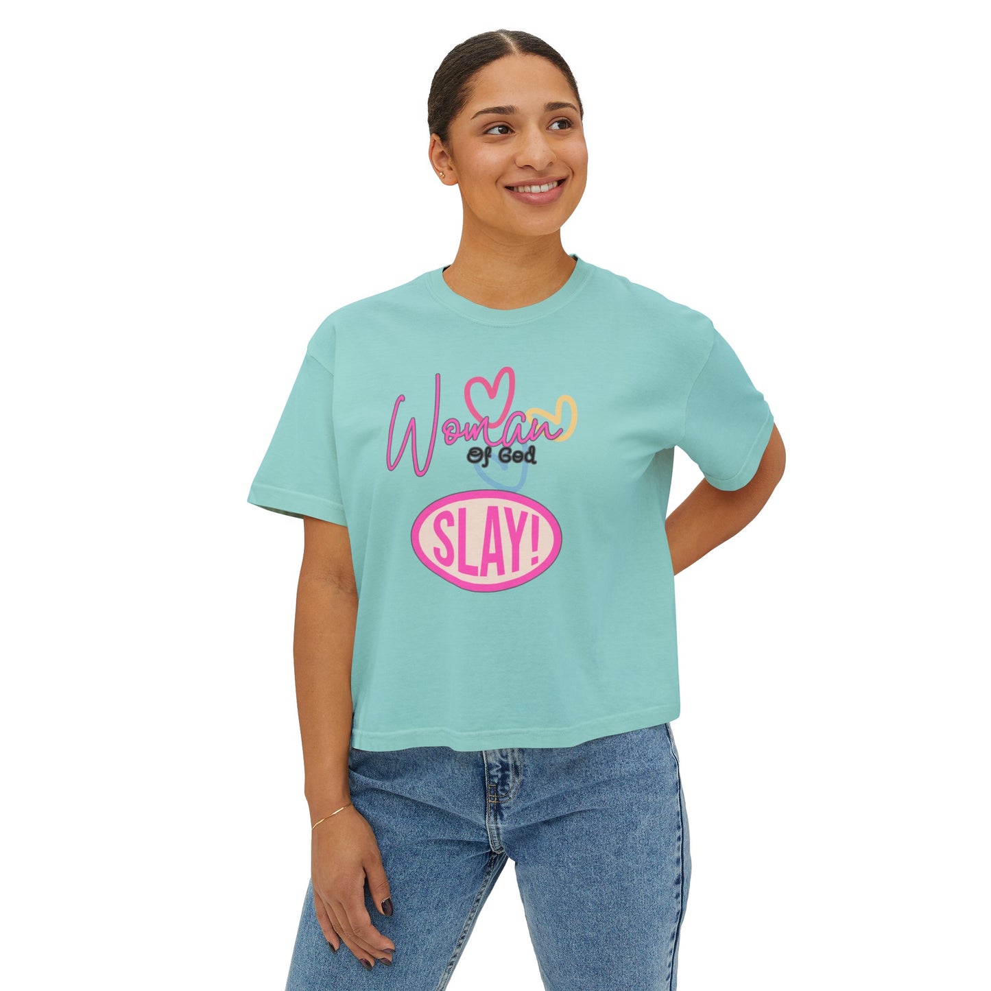 Woman of God Slay Women's Boxy Tee