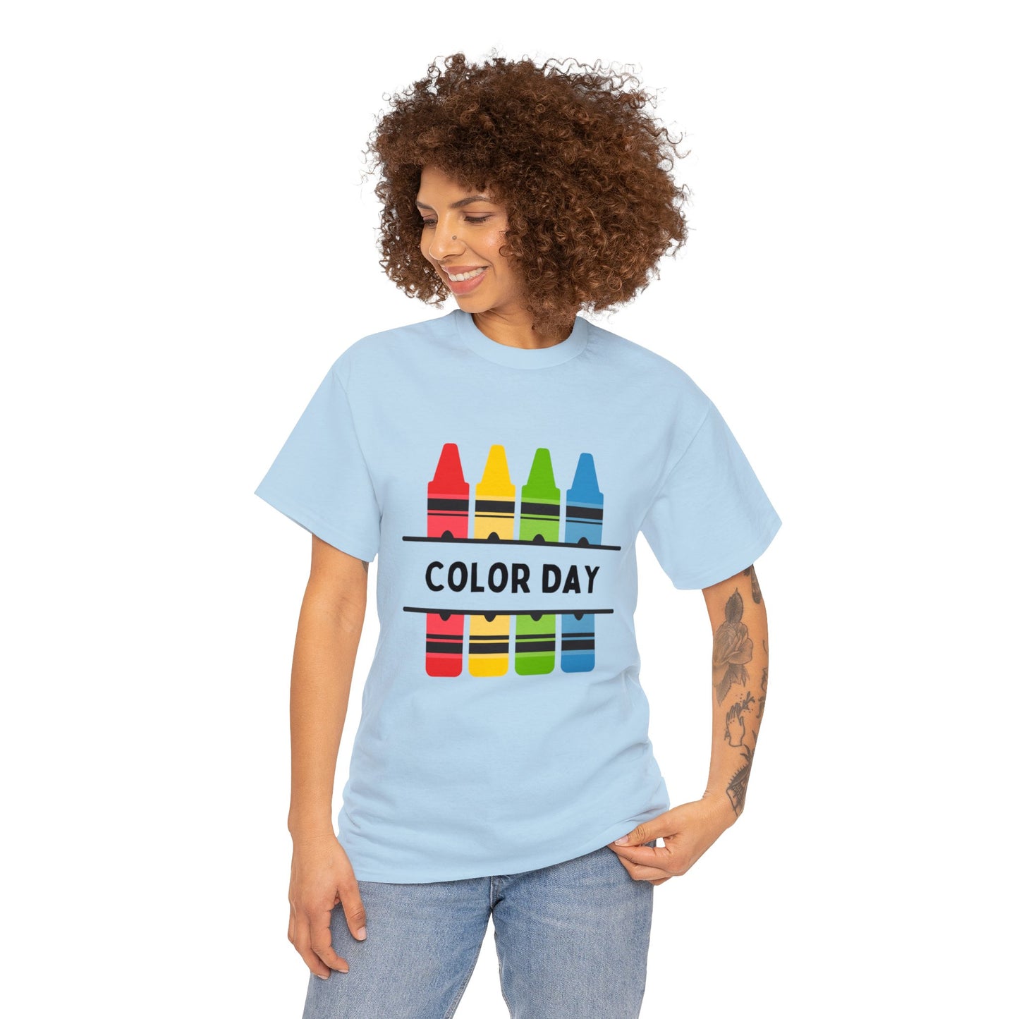 Color Day Unisex Heavy Cotton Tee Inspire Learning and Fun for Teachers and Children