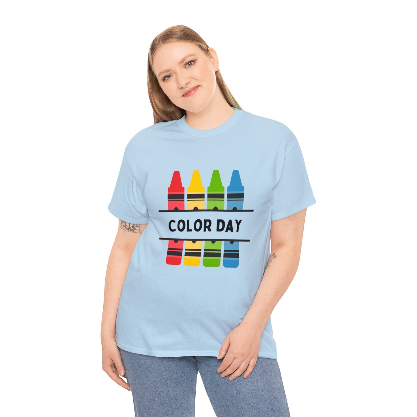 Color Day Unisex Heavy Cotton Tee Inspire Learning and Fun for Teachers and Children