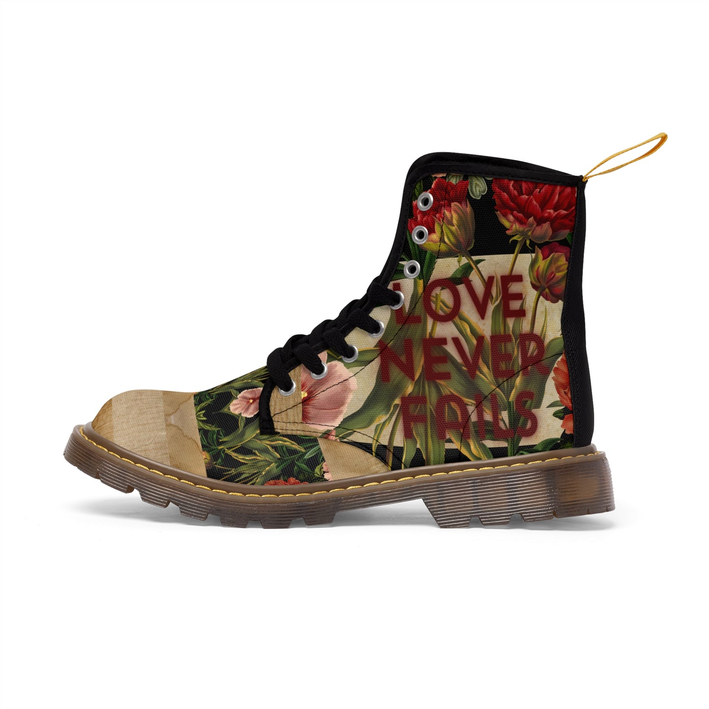 Women's Canvas Boots - Love Never Fails