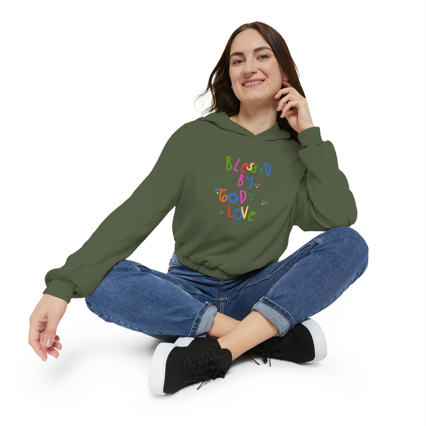 God's Love Women's Cinched Bottom Hoodie