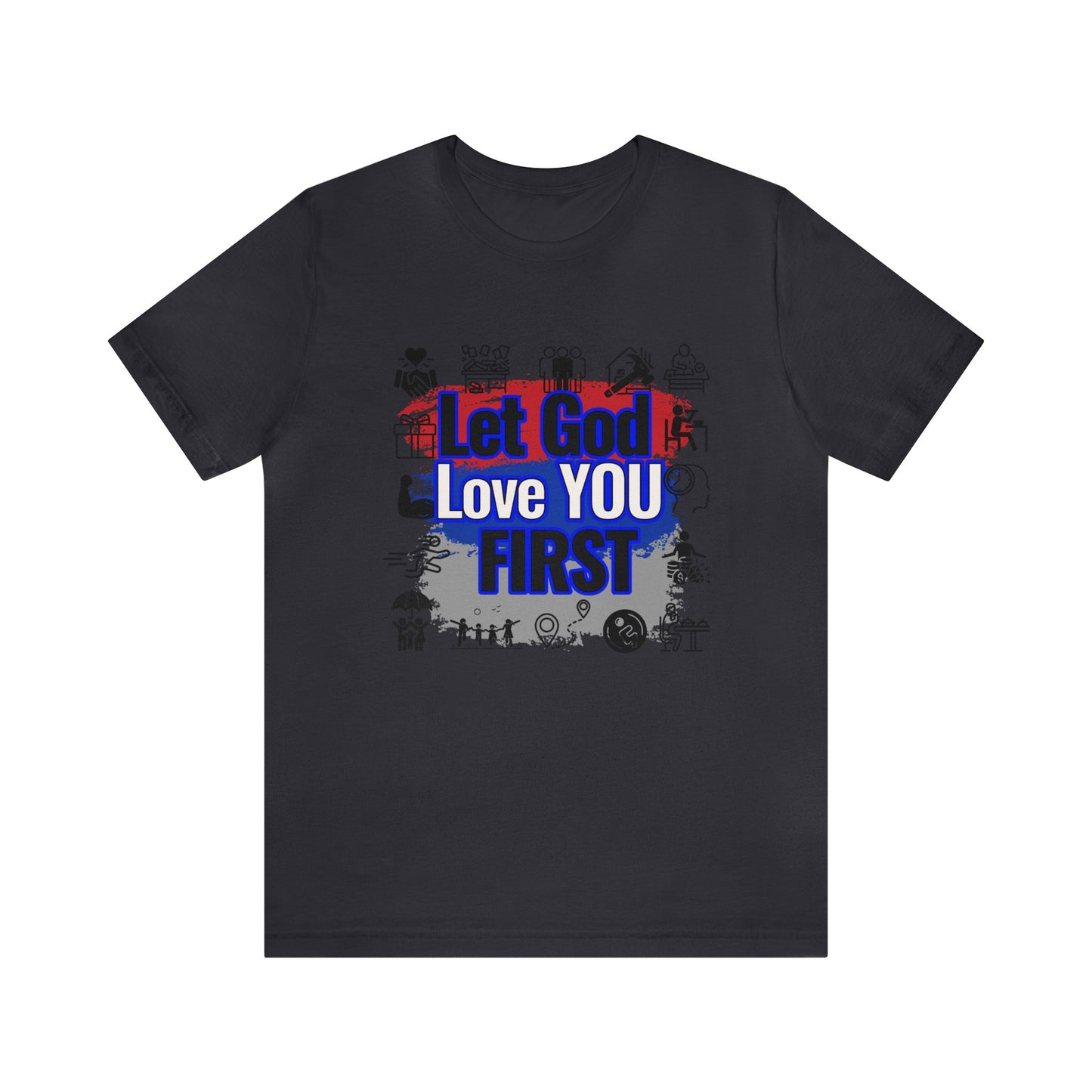 God's Love First Soft Cotton Tee | Quality Print Lightweight Fabric | Breathable 100% Airlume Combed Cotton