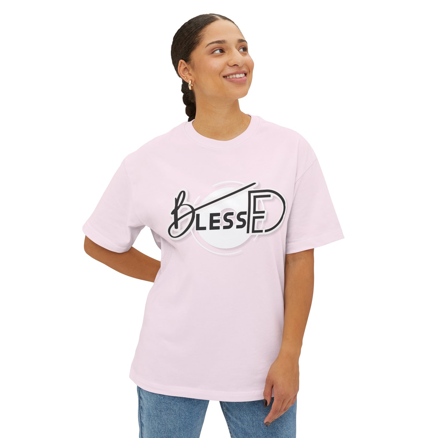 Unique Blessed Design Unisex Boxy Tee