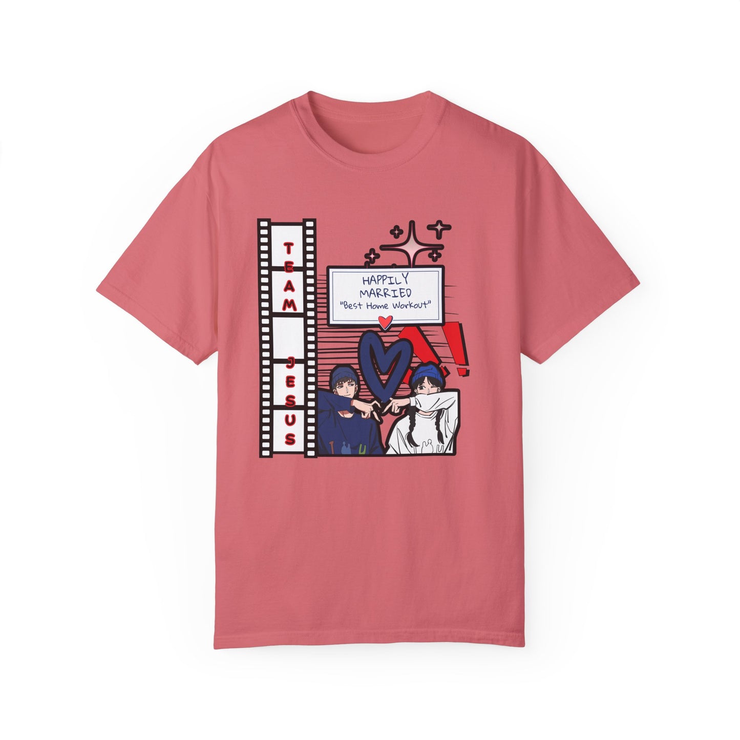 Home Gym Workout Happily Married Anime Love Team Jesus Tee Shirt