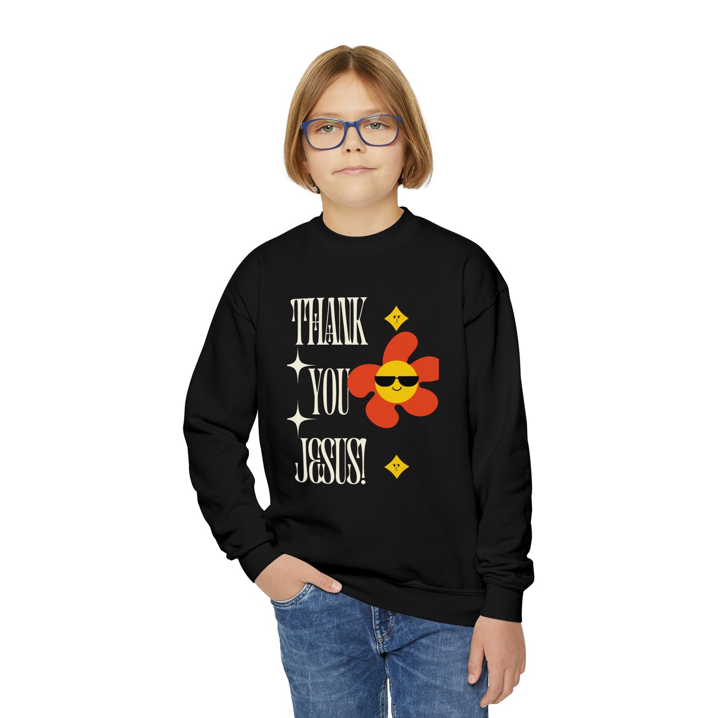 Thank You Jesus Youth Crewneck Sweatshirt