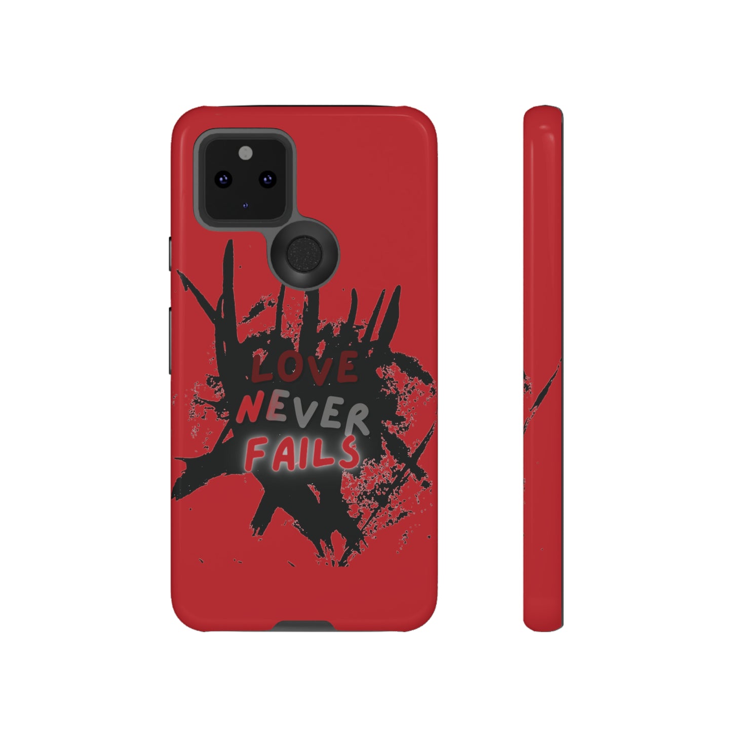 Love Never Fails Red Tough Cases