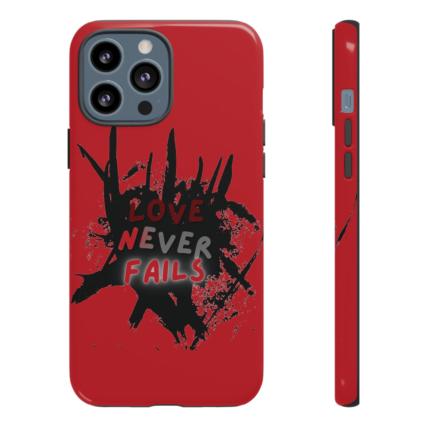 Love Never Fails Red Tough Cases