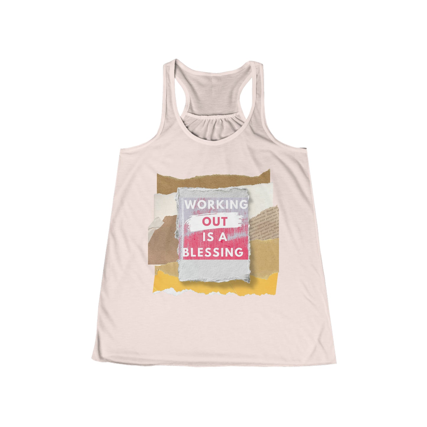 Working Out is A Blessing Women's Flowy Racerback Tank