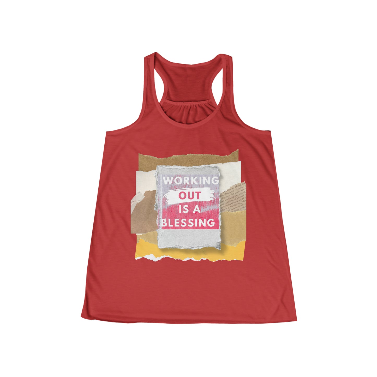 Working Out is A Blessing Women's Flowy Racerback Tank