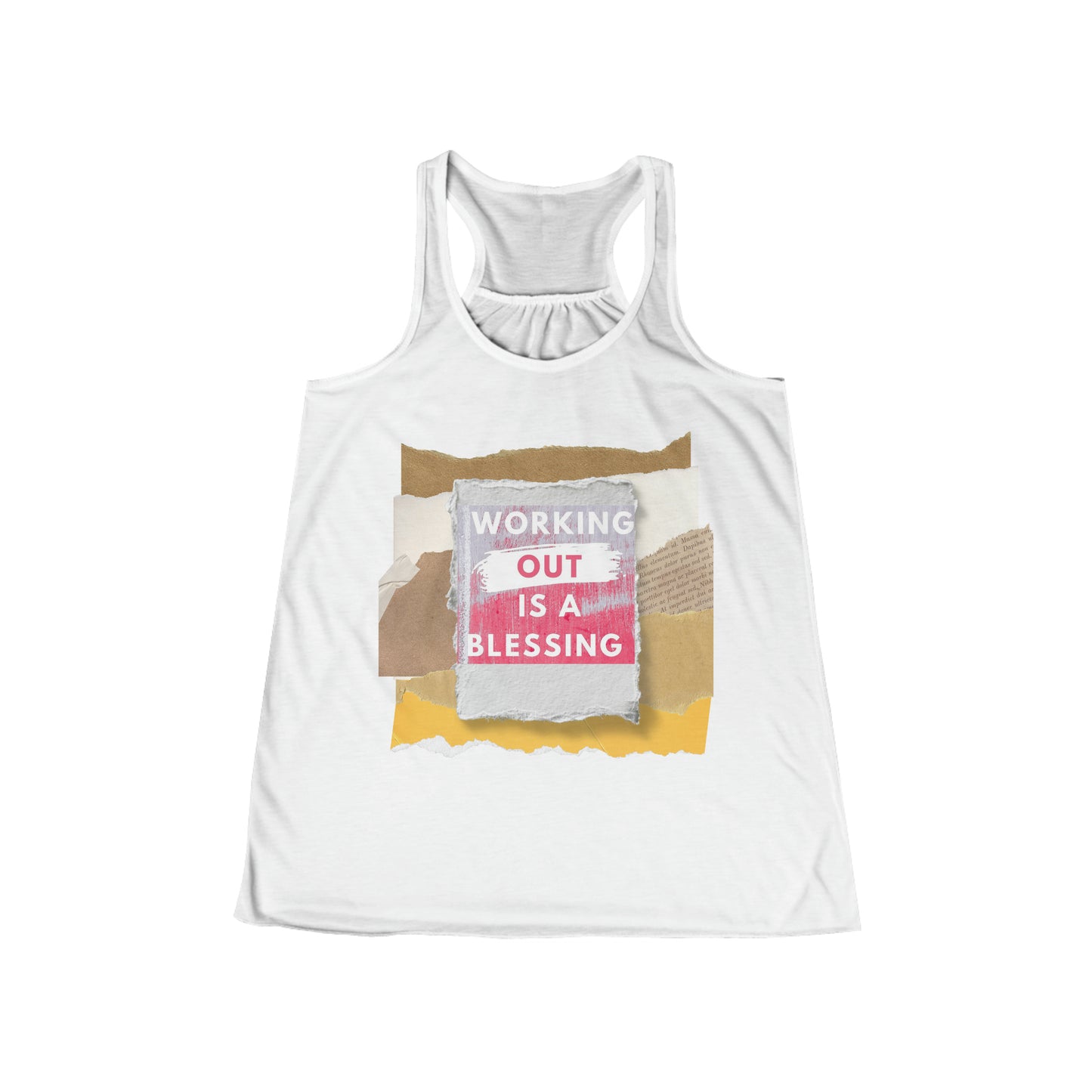 Working Out is A Blessing Women's Flowy Racerback Tank