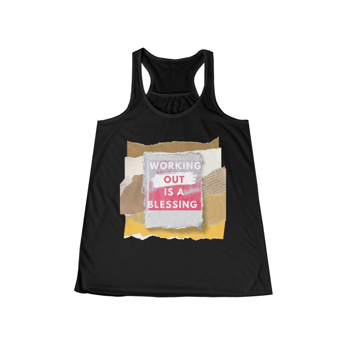 Working Out is A Blessing Women's Flowy Racerback Tank