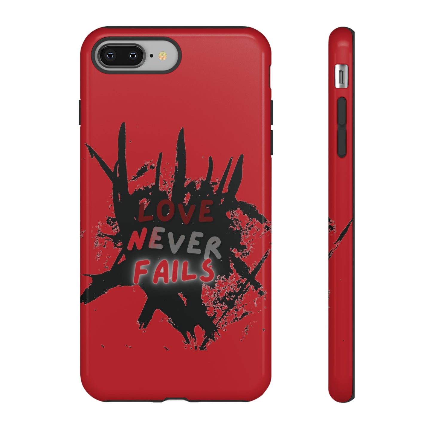 Love Never Fails Red Tough Cases