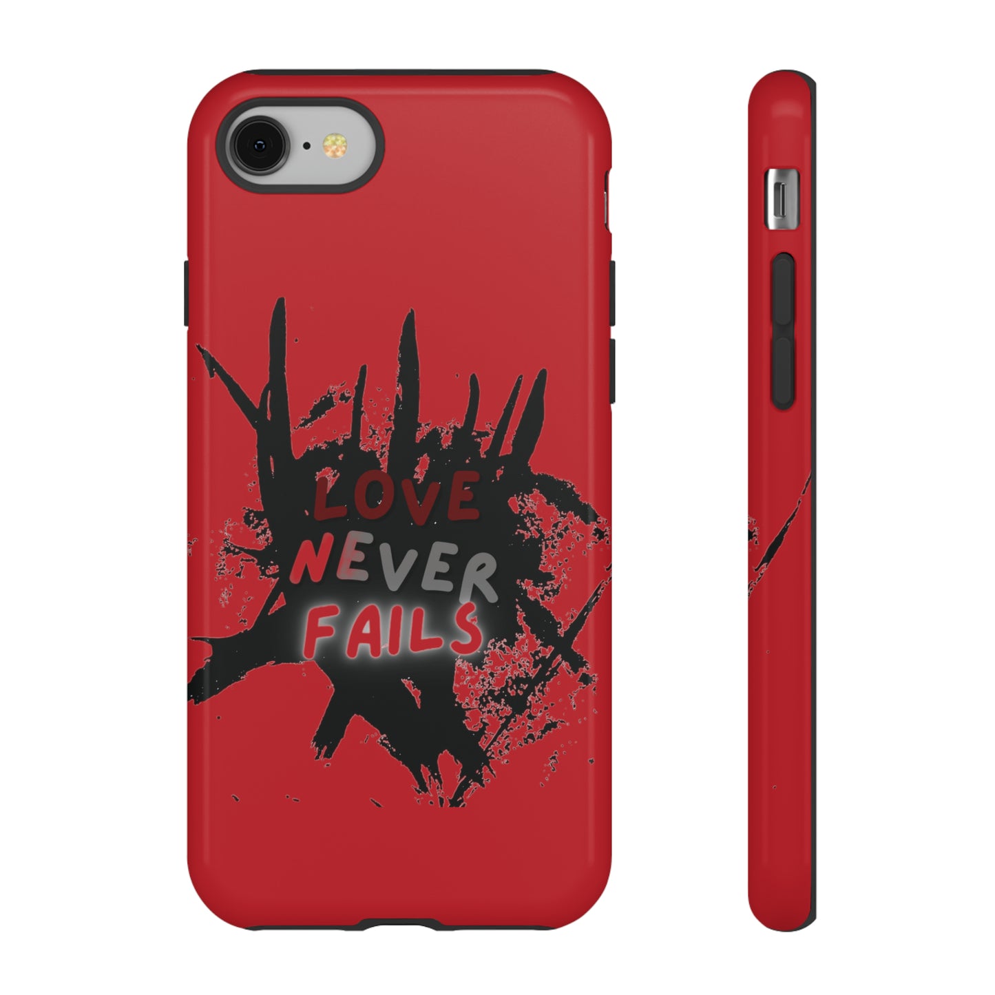 Love Never Fails Red Tough Cases