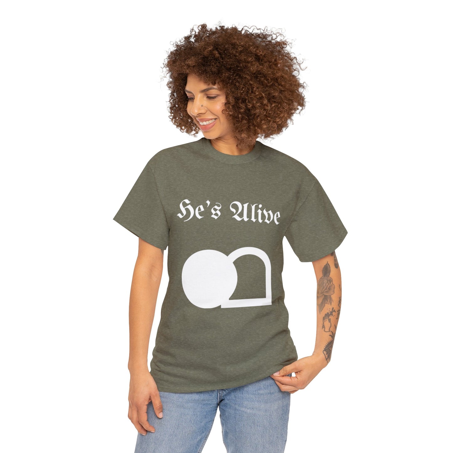 He's Alive Unisex Heavy Cotton Tee