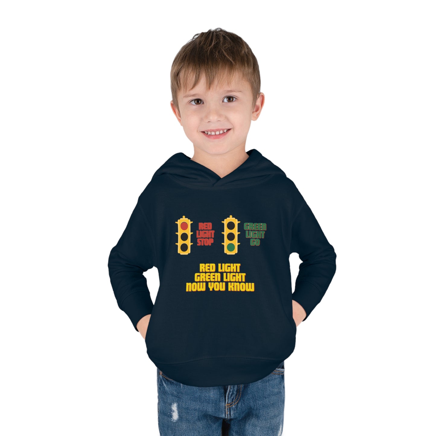 Red Light Green Light Toddler Pullover Fleece Hoodie