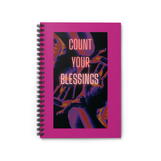 Count Your Blessins Spiral Notebook - Ruled Line