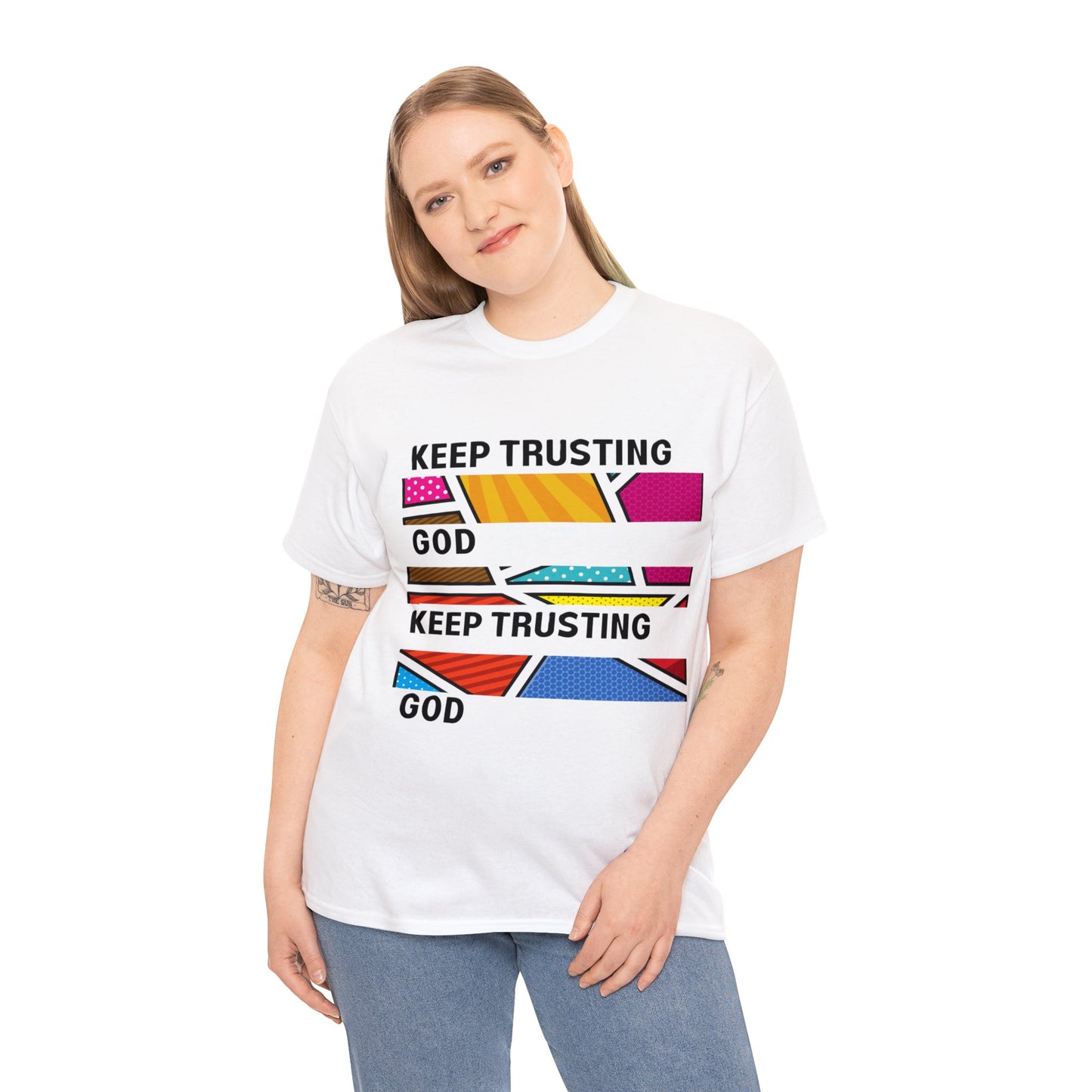 Keep Trusting God V3 Unisex Heavy Cotton Tee