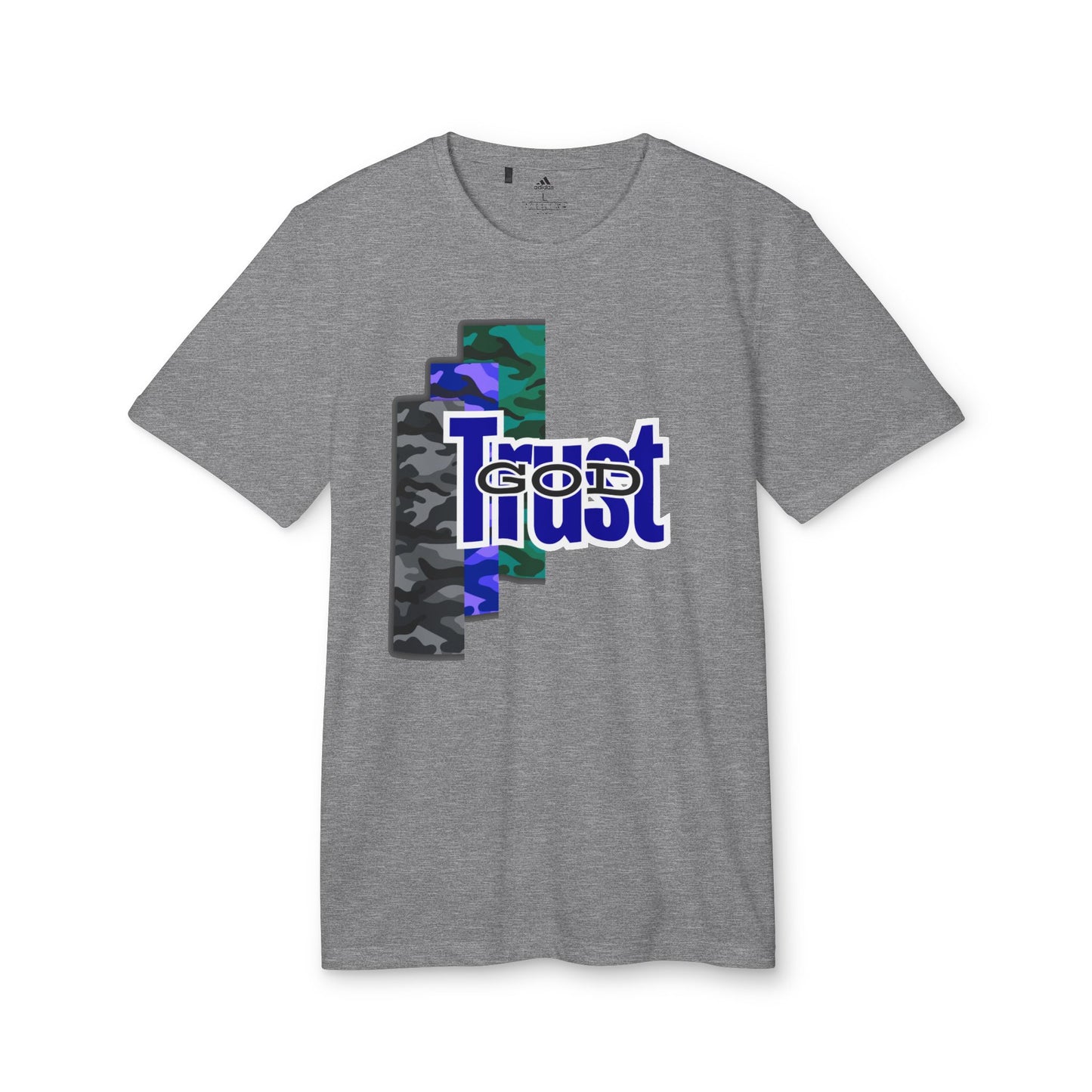 Product Listing: Trust God Camo Faith Tee