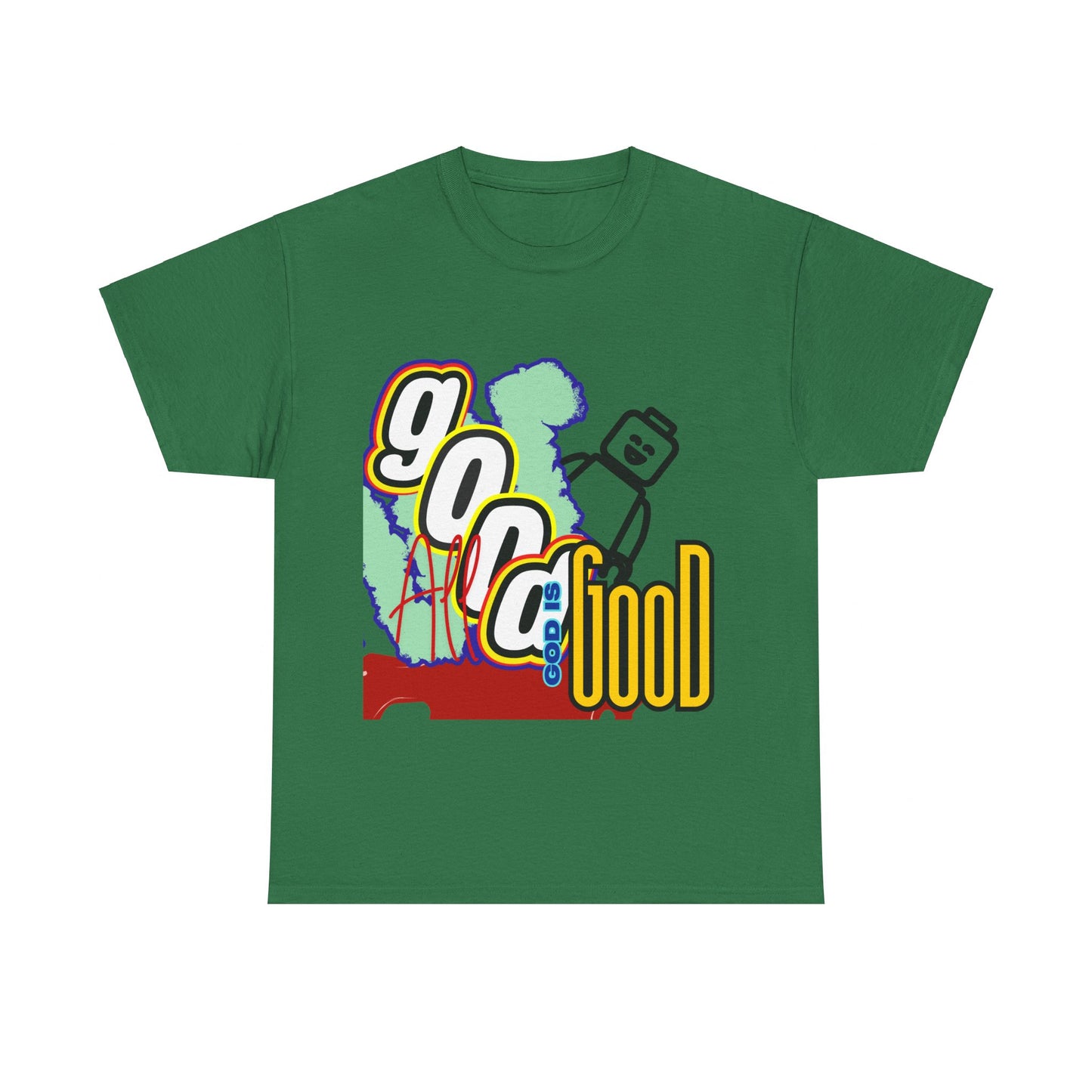 All Good God is Good" Lego Inspired T-Shirt - Fun and Creative Faith-Based Apparel