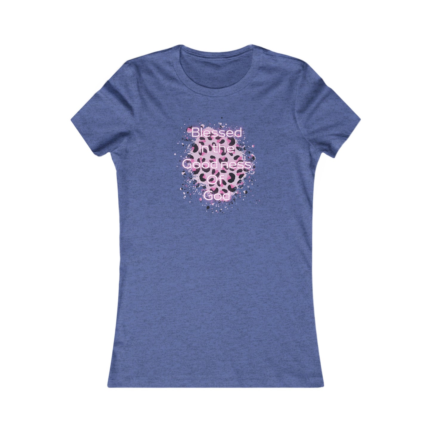 Blessed in the Goodness of God" Women's Tee – Leopard Spot Design