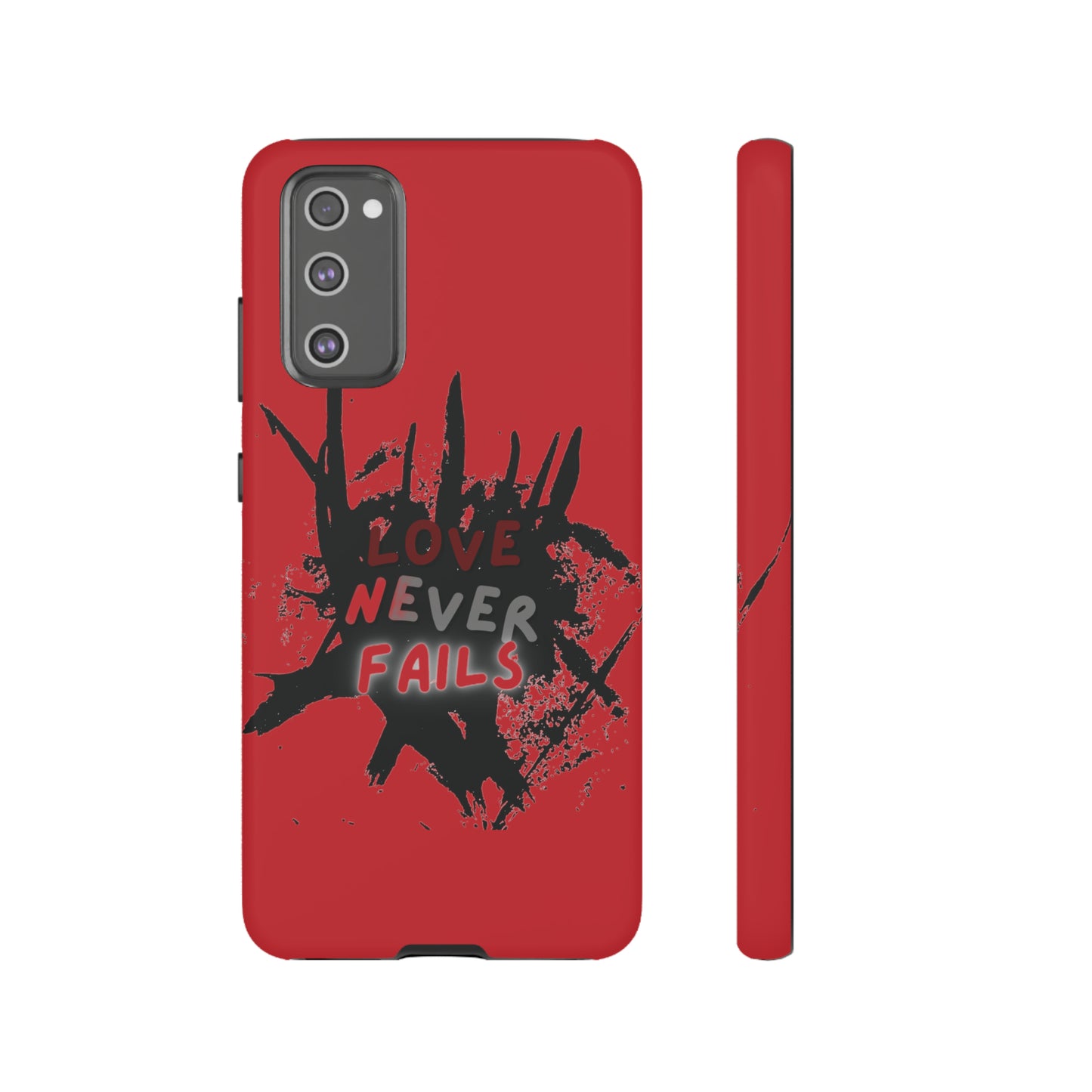 Love Never Fails Red Tough Cases