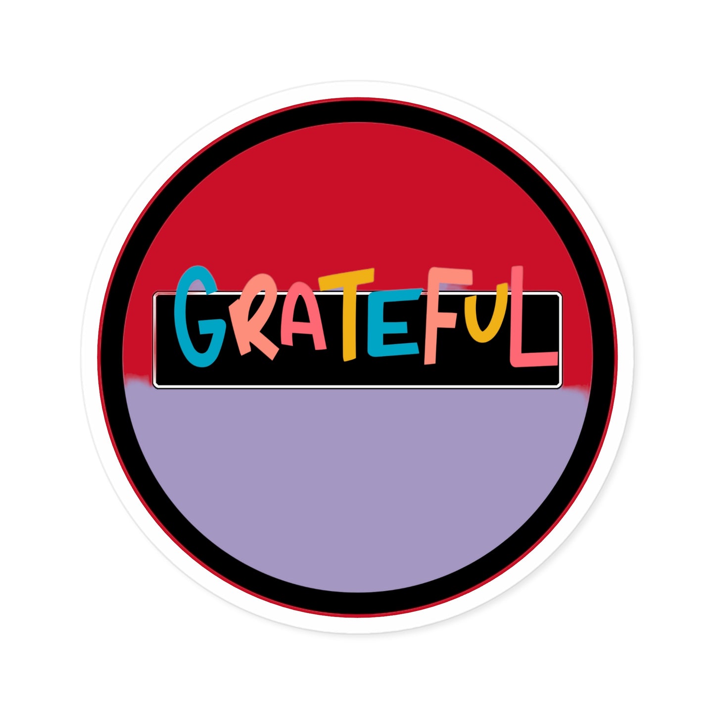 Grateful Round Stickers, Indoor\Outdoor