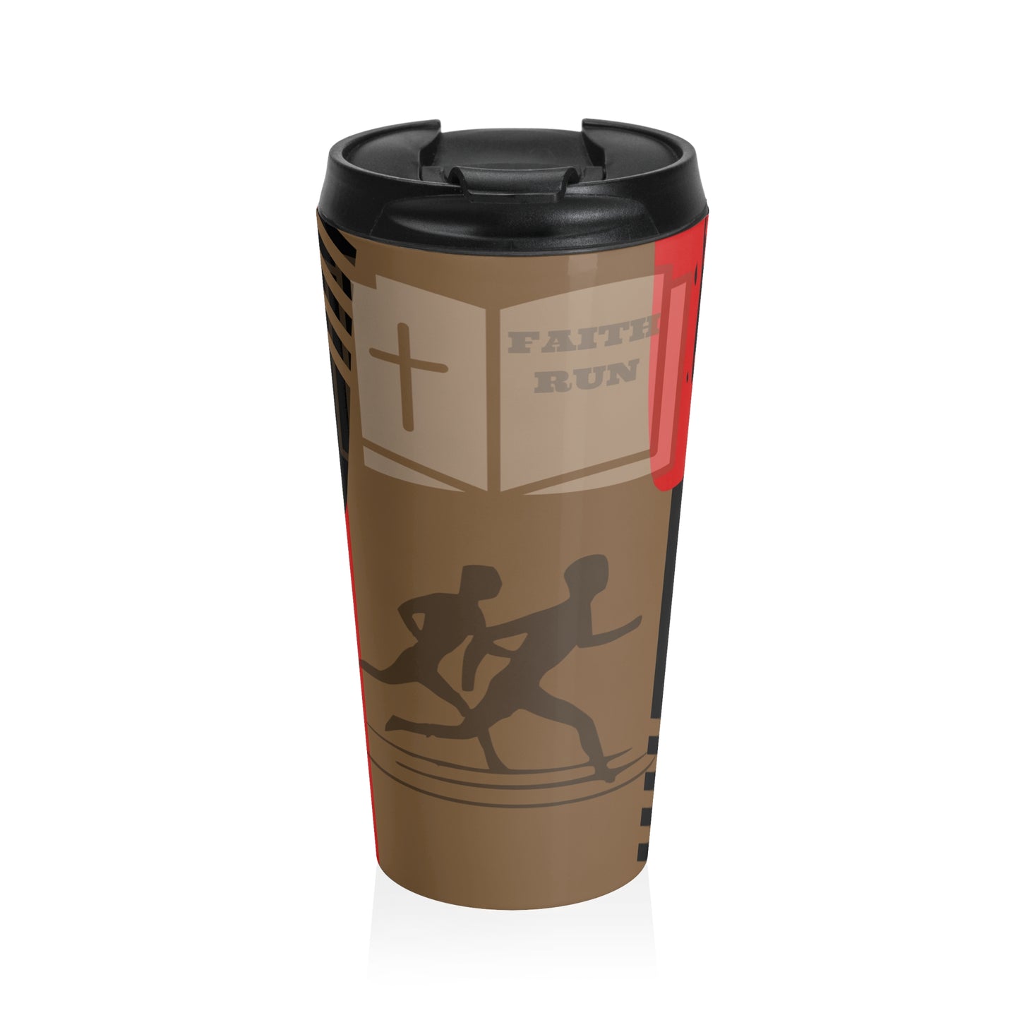 Faith Run Stainless Steel Travel Mug