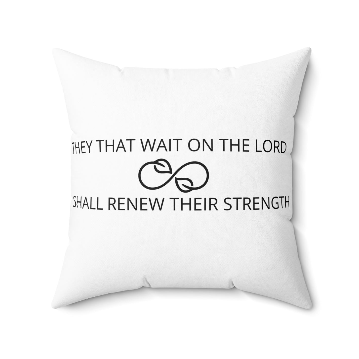 Wait on The Lord Spun Polyester Square Pillow