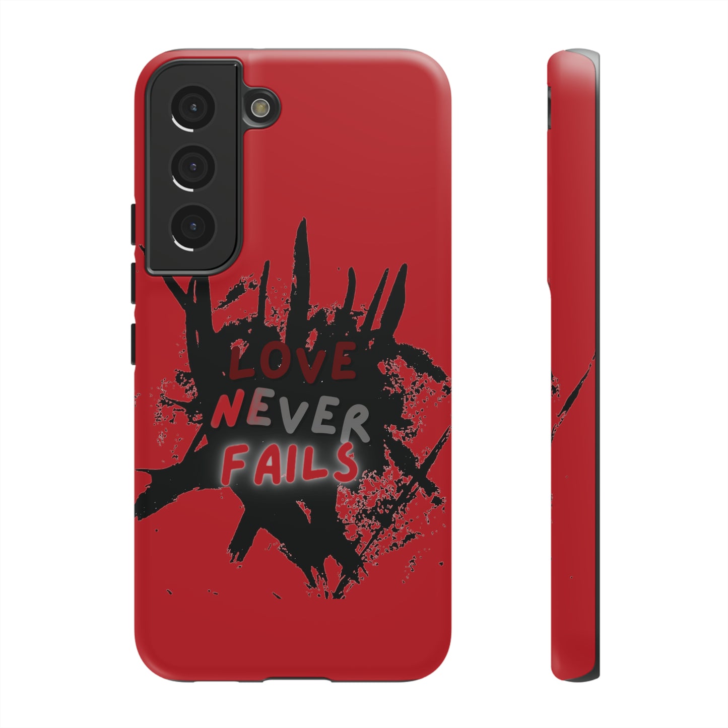 Love Never Fails Red Tough Cases