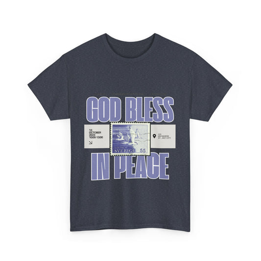 God Bless in Peace" Unisex Heavy Cotton Tee