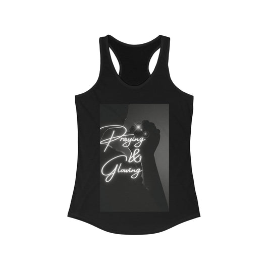 Praying & Glowing Women's Ideal Racerback Tank