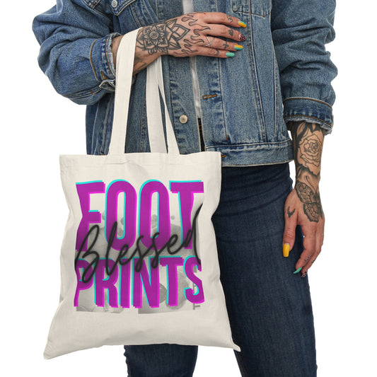 Blessed FootPrints Natural Tote Bag