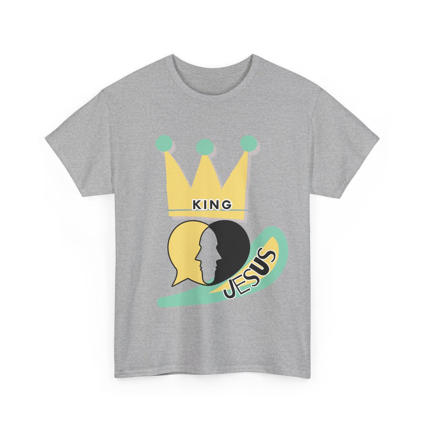 King Jesus Heart Face Unisex Heavy Cotton Tee