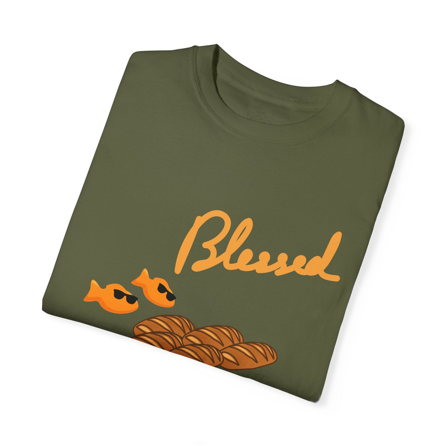 Blessed 2 fish & 5 Loaves T-Shirt – Christian Design | Comfort Colors 1717