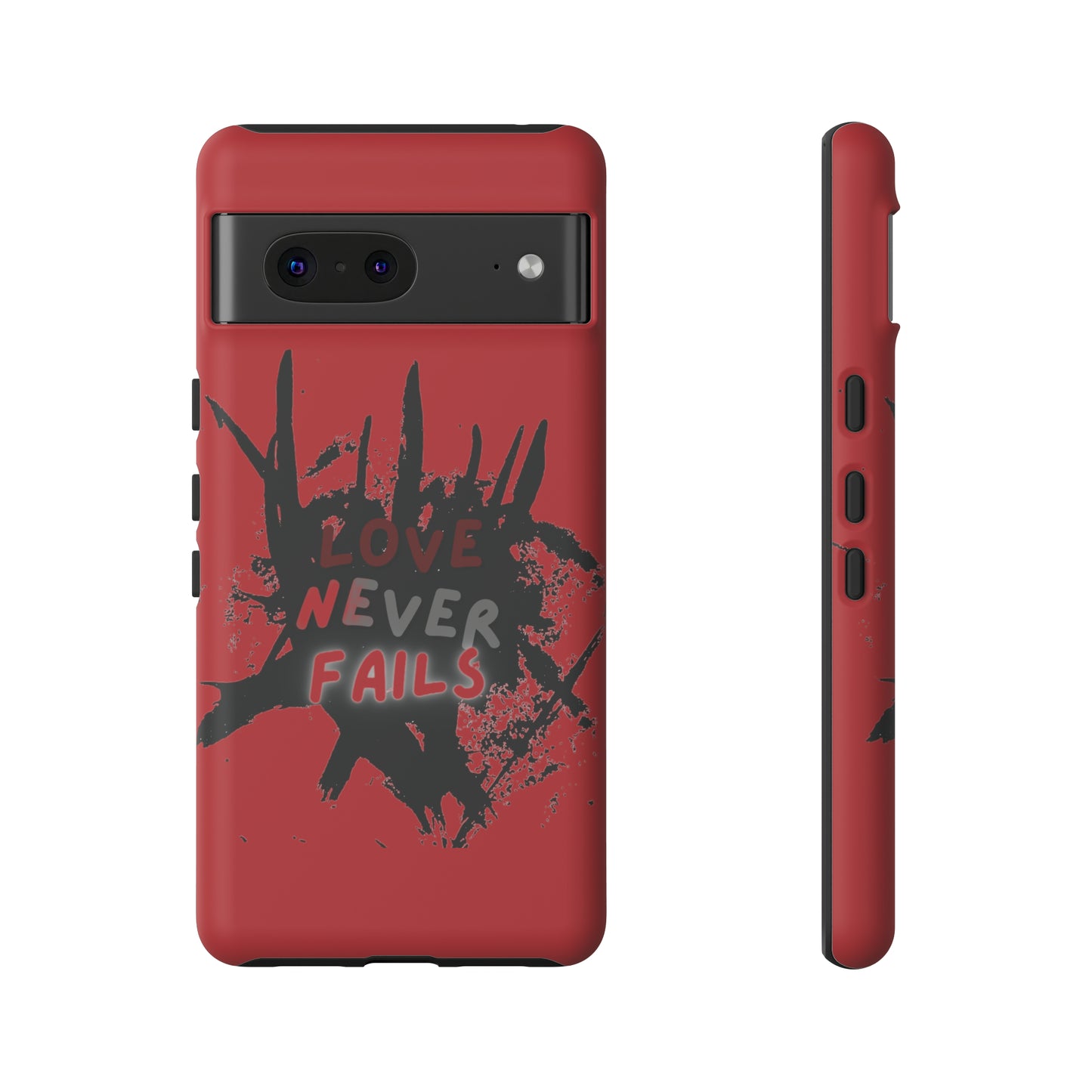 Love Never Fails Red Tough Cases