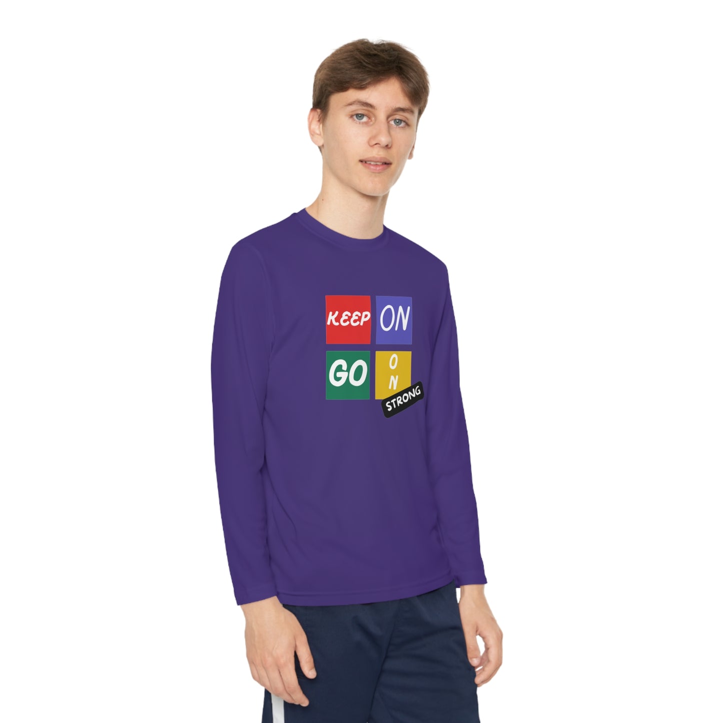 Keep Going Strong Youth Long Sleeve Competitor Tee