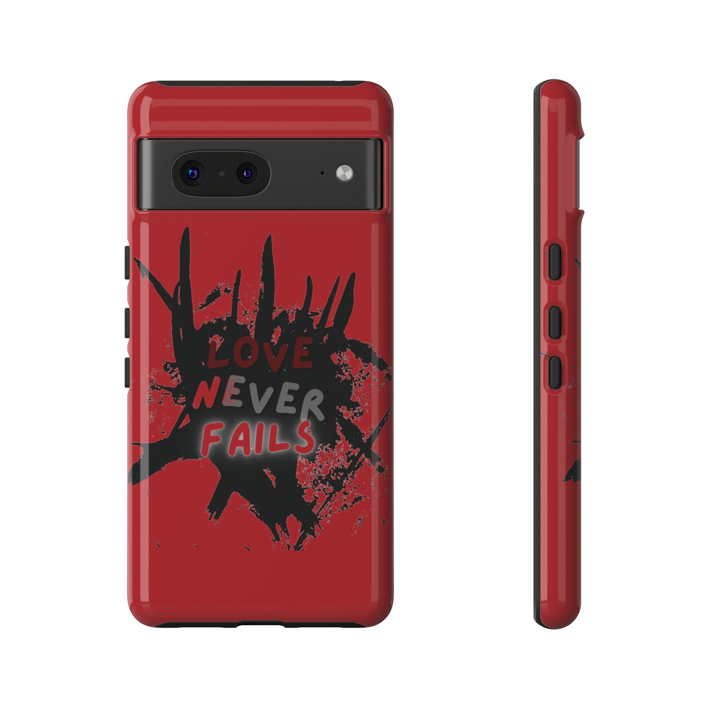 Love Never Fails Red Tough Cases