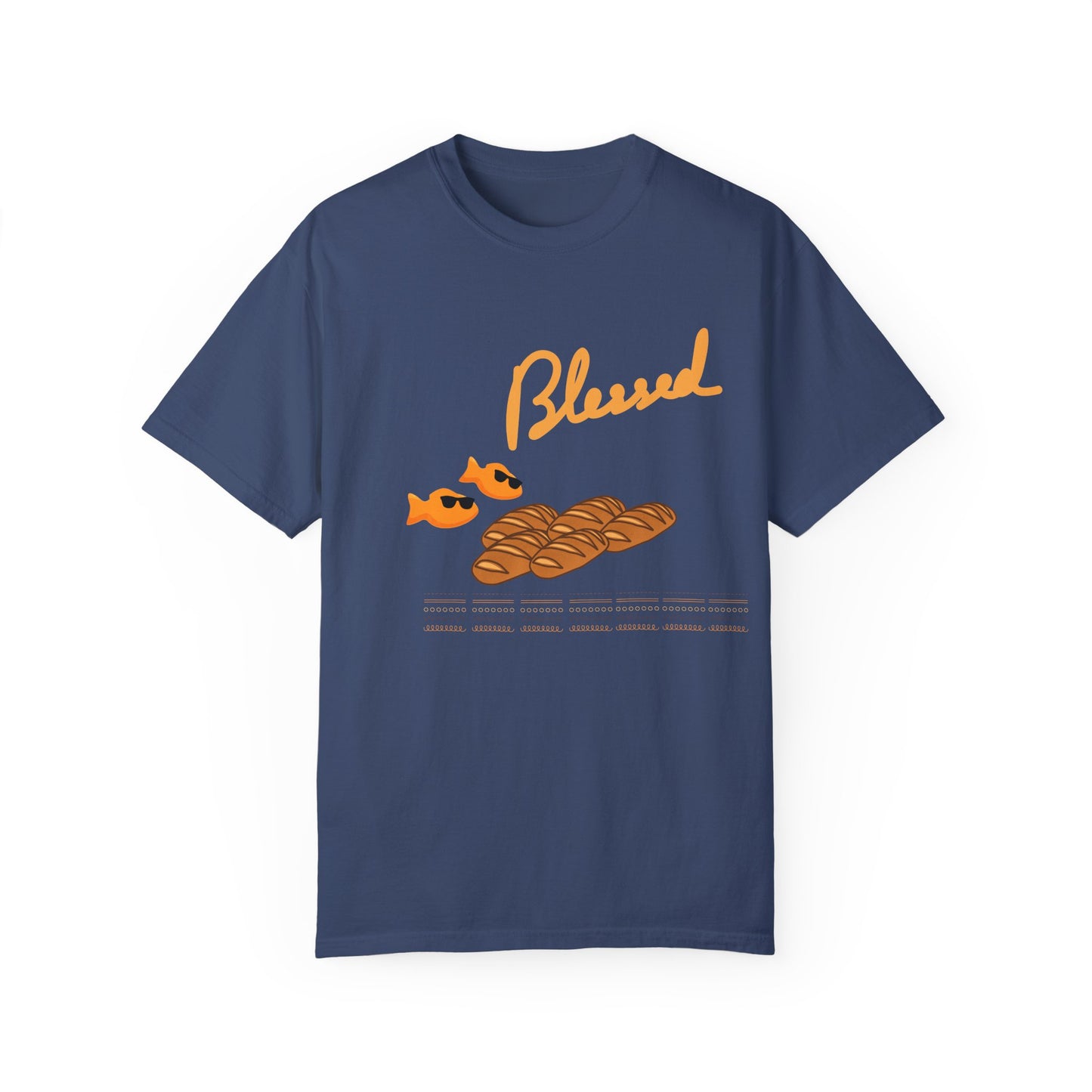 Blessed 2 fish & 5 Loaves T-Shirt – Christian Design | Comfort Colors 1717