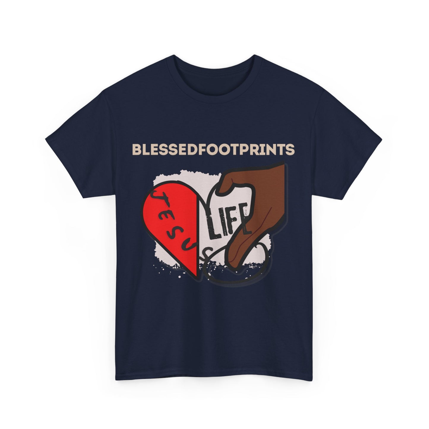 Jesus Life Unisex Christian Tee - Heart and Hand Design