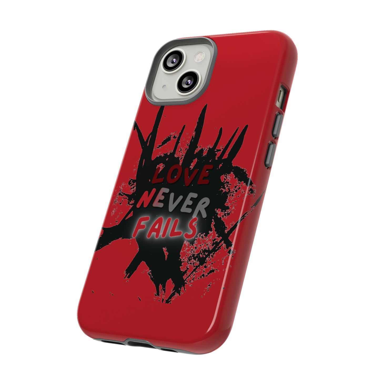 Love Never Fails Red Tough Cases