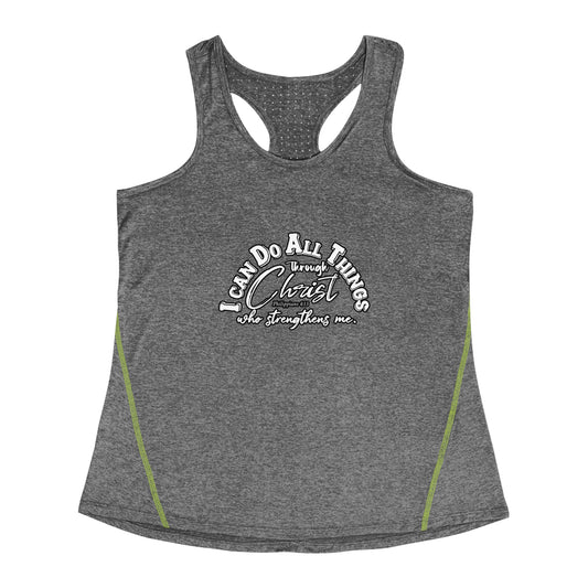 All Things Through Christ Women's Racerback Sports Top