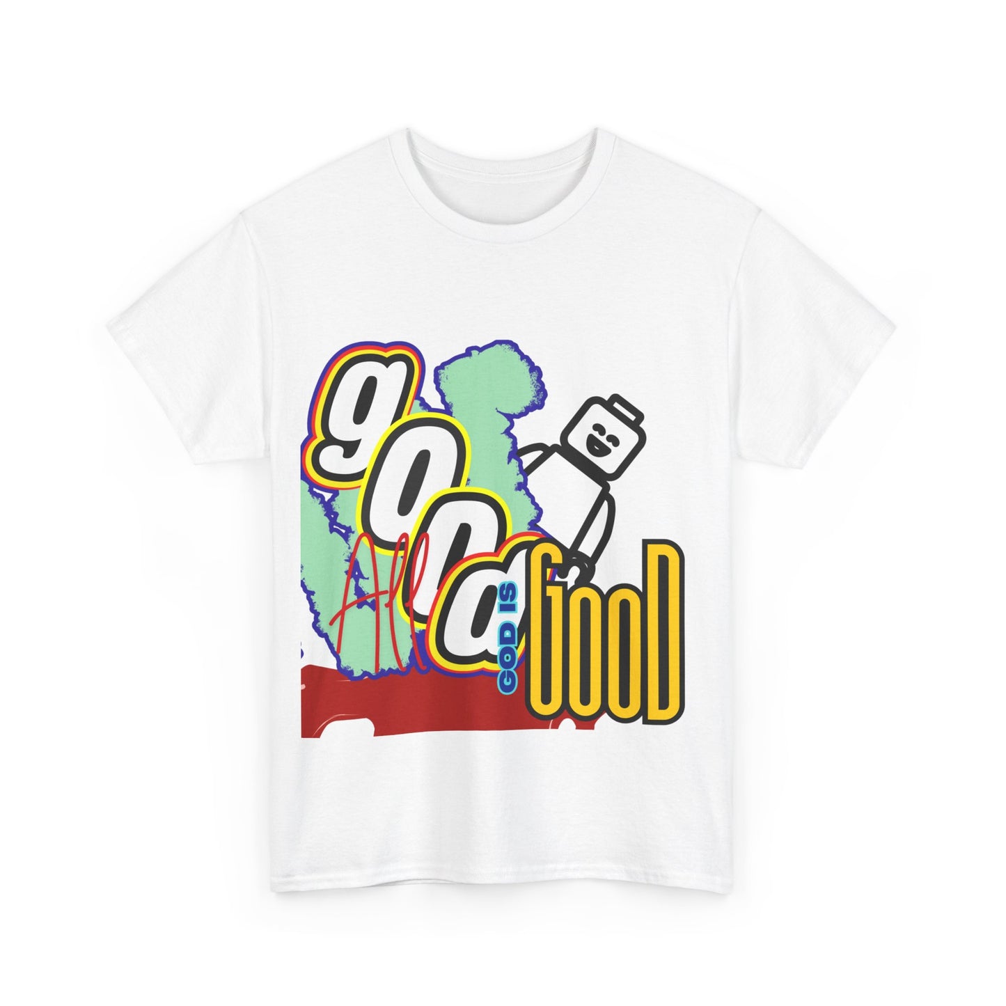 All Good God is Good" Lego Inspired T-Shirt - Fun and Creative Faith-Based Apparel