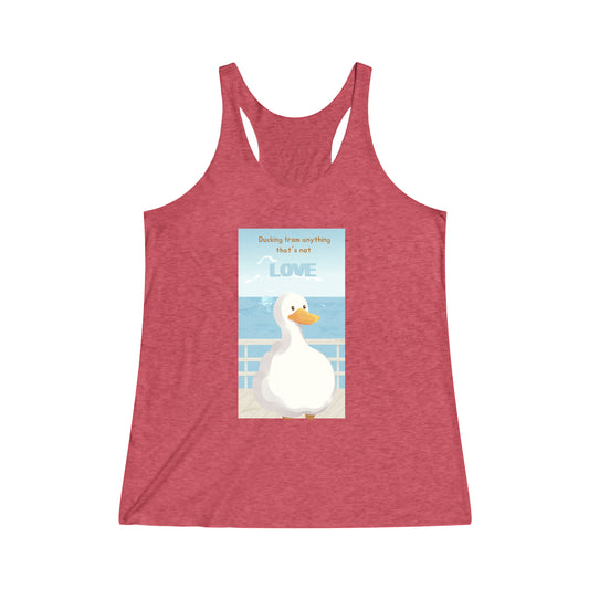 Duck Love Women's Tri-Blend Racerback Tank