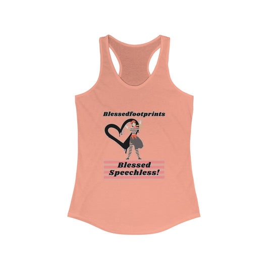 Blessedfootprints Collection Blessed Speechless Racerback Tank