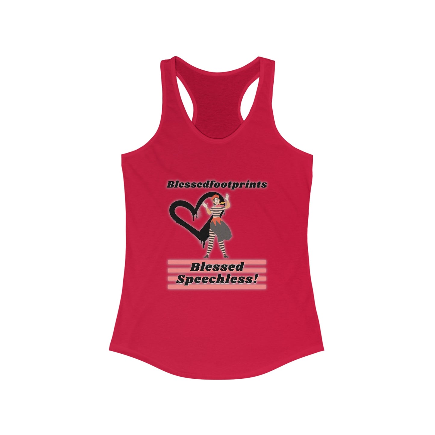 Blessedfootprints Collection Blessed Speechless Racerback Tank